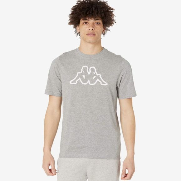 Kappa Logo Cromok T-shirt Grey Medium Melange - Picture 2 of 7